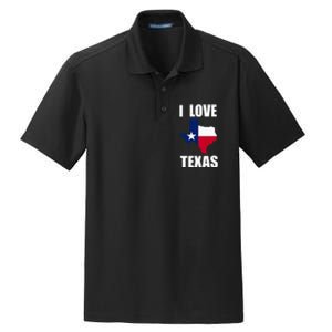 I Love Texas Dry Zone Grid Polo