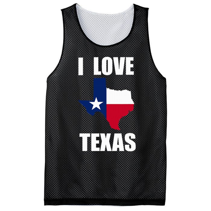 I Love Texas Mesh Reversible Basketball Jersey Tank