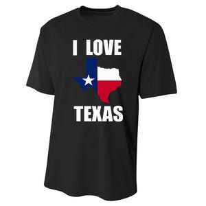 I Love Texas Performance Sprint T-Shirt