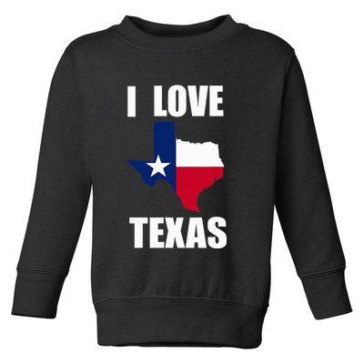 I Love Texas Toddler Sweatshirt