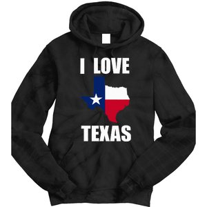 I Love Texas Tie Dye Hoodie