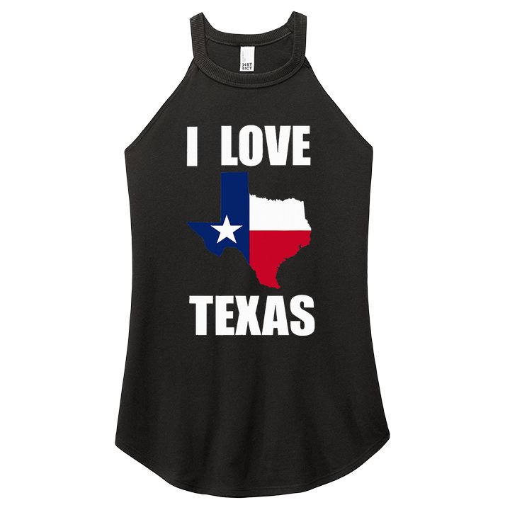 I Love Texas Women's Perfect Tri Rocker Tank