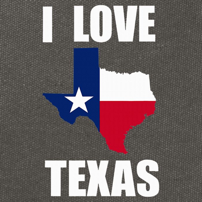 I Love Texas Cotton Canvas Backpack