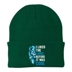 I Liked The Lions Before It Was Cool Trending Knit Cap Winter Beanie