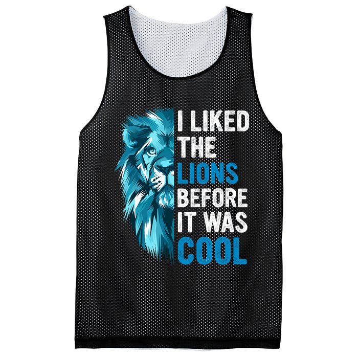 I Liked The Lions Before It Was Cool Trending Mesh Reversible Basketball Jersey Tank