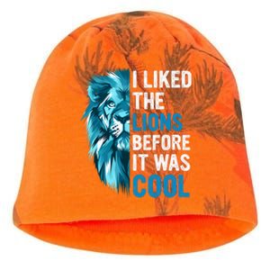 I Liked The Lions Before It Was Cool Trending Kati - Camo Knit Beanie