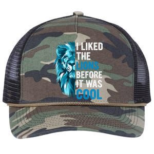 I Liked The Lions Before It Was Cool Trending Retro Rope Trucker Hat Cap