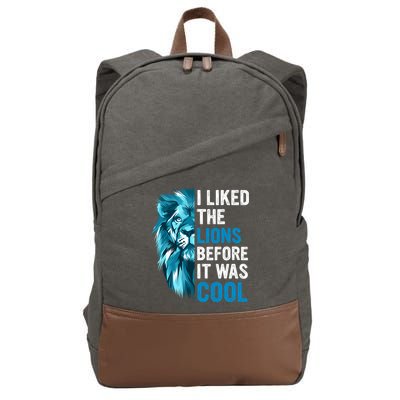 I Liked The Lions Before It Was Cool Trending Cotton Canvas Backpack