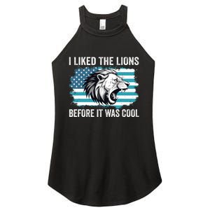 I Liked The Lions Before It Was Cool Lion In America Flag Women's Perfect Tri Rocker Tank