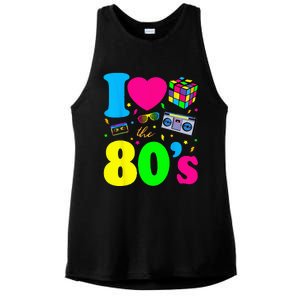 I Love The 80s Clothes For Women And Men Party Funny Ladies PosiCharge Tri-Blend Wicking Tank