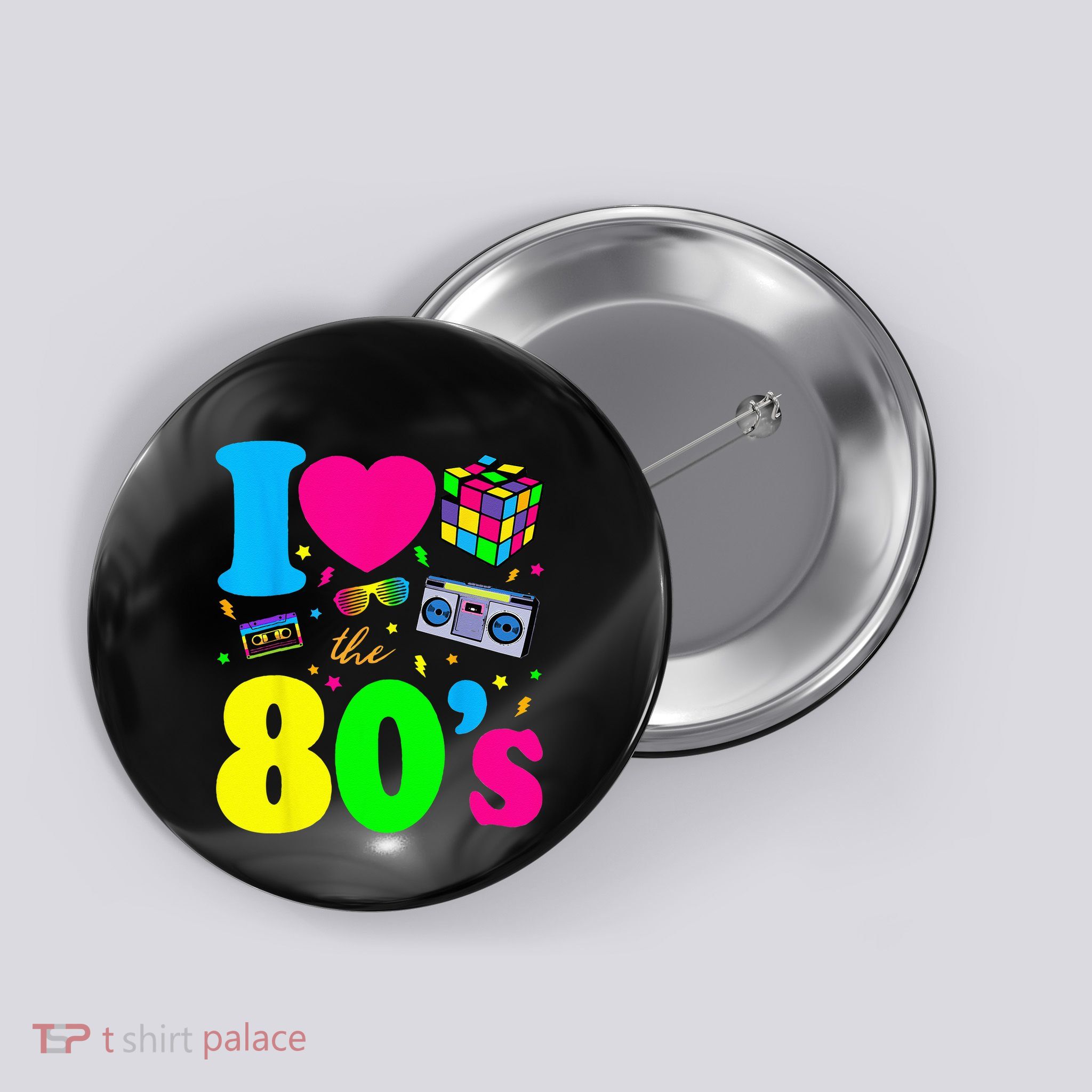 I Love The 80s Clothes For Women And Men Party Funny Button