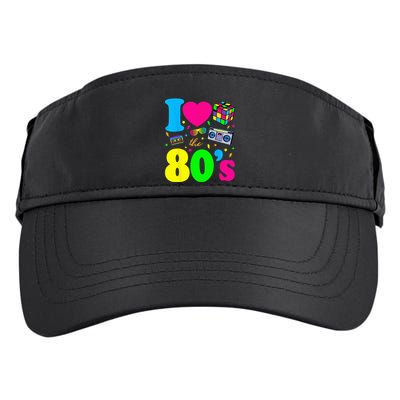 I Love The 80s Clothes For Women And Men Party Funny Adult Drive Performance Visor