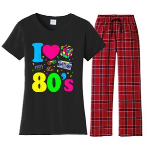 I Love The 80s Clothes For Women And Men Party Funny Women's Flannel Pajama Set