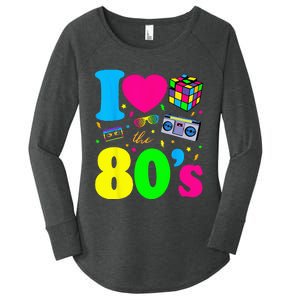 I Love The 80s Clothes For Women And Men Party Funny Women's Perfect Tri Tunic Long Sleeve Shirt