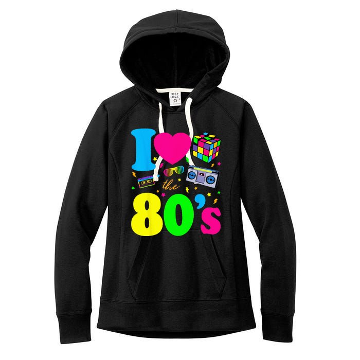 I Love The 80s Clothes For Women And Men Party Funny Women's Fleece Hoodie