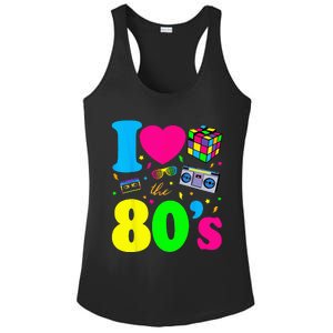 I Love The 80s Clothes For Women And Men Party Funny Ladies PosiCharge Competitor Racerback Tank