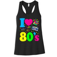 I Love The 80s Clothes For Women And Men Party Funny Women's Racerback Tank