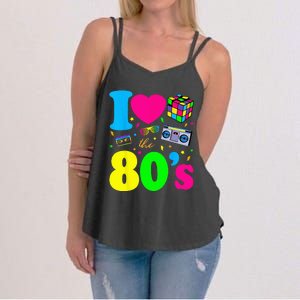 I Love The 80s Clothes For Women And Men Party Funny Women's Strappy Tank