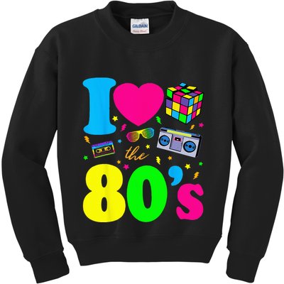 I Love The 80s Clothes For Women And Men Party Funny Kids Sweatshirt