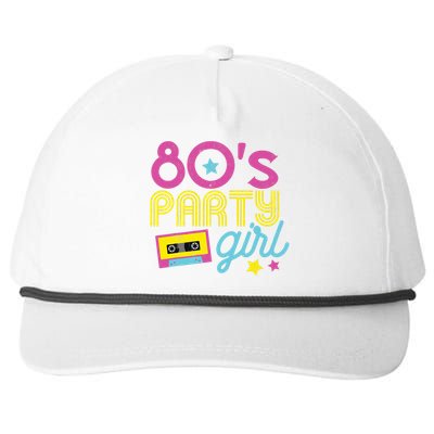 I Love The 80s Party Girl Retro 1980s Party Clothes Snapback Five-Panel Rope Hat