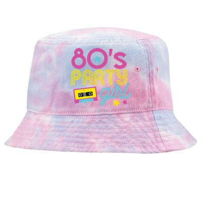 I Love The 80s Party Girl Retro 1980s Party Clothes Tie-Dyed Bucket Hat