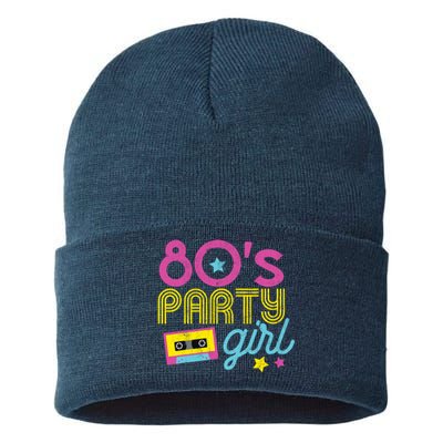 I Love The 80s Party Girl Retro 1980s Party Clothes Sustainable Knit Beanie