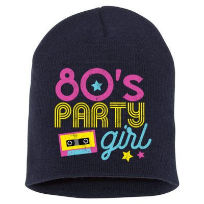 I Love The 80s Party Girl Retro 1980s Party Clothes Short Acrylic Beanie