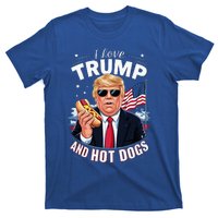 I Love Trump And Hot Dogs Hilarious Conservative T-Shirt