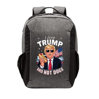 I Love Trump And Hot Dogs Hilarious Conservative Vector Backpack