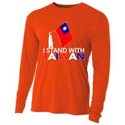 I Love Taiwan Flag Taiwanese Pride I Stand With Taiwan China Gift Cooling Performance Long Sleeve Crew