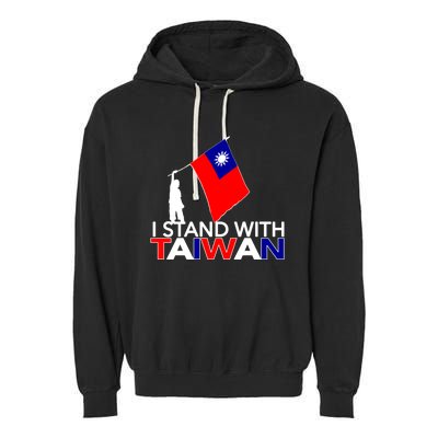 I Love Taiwan Flag Taiwanese Pride I Stand With Taiwan China Gift Garment-Dyed Fleece Hoodie