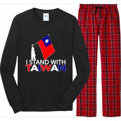 I Love Taiwan Flag Taiwanese Pride I Stand With Taiwan China Gift Long Sleeve Pajama Set