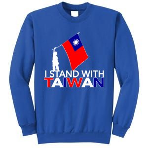 I Love Taiwan Flag Taiwanese Pride I Stand With Taiwan China Gift Tall Sweatshirt