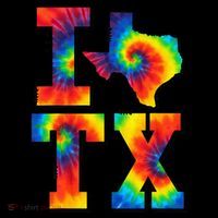 I Love Texas Funny Tie Dye Texas Lovers Flatbill Hat