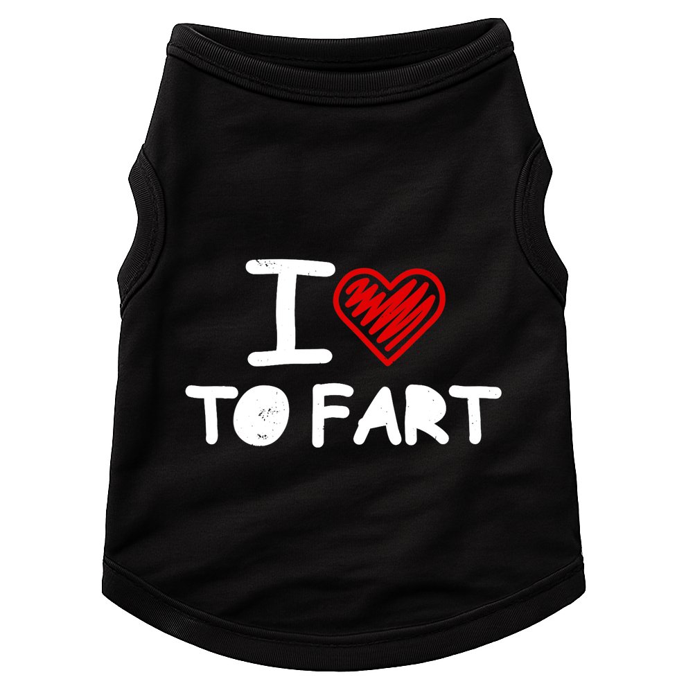 I Love To Fart Heart Farting Joke Gag Farter Funny Doggie Tank
