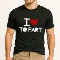I Love To Fart Heart Farting Joke Gag Farter Funny Cooling Performance Crew T-Shirt