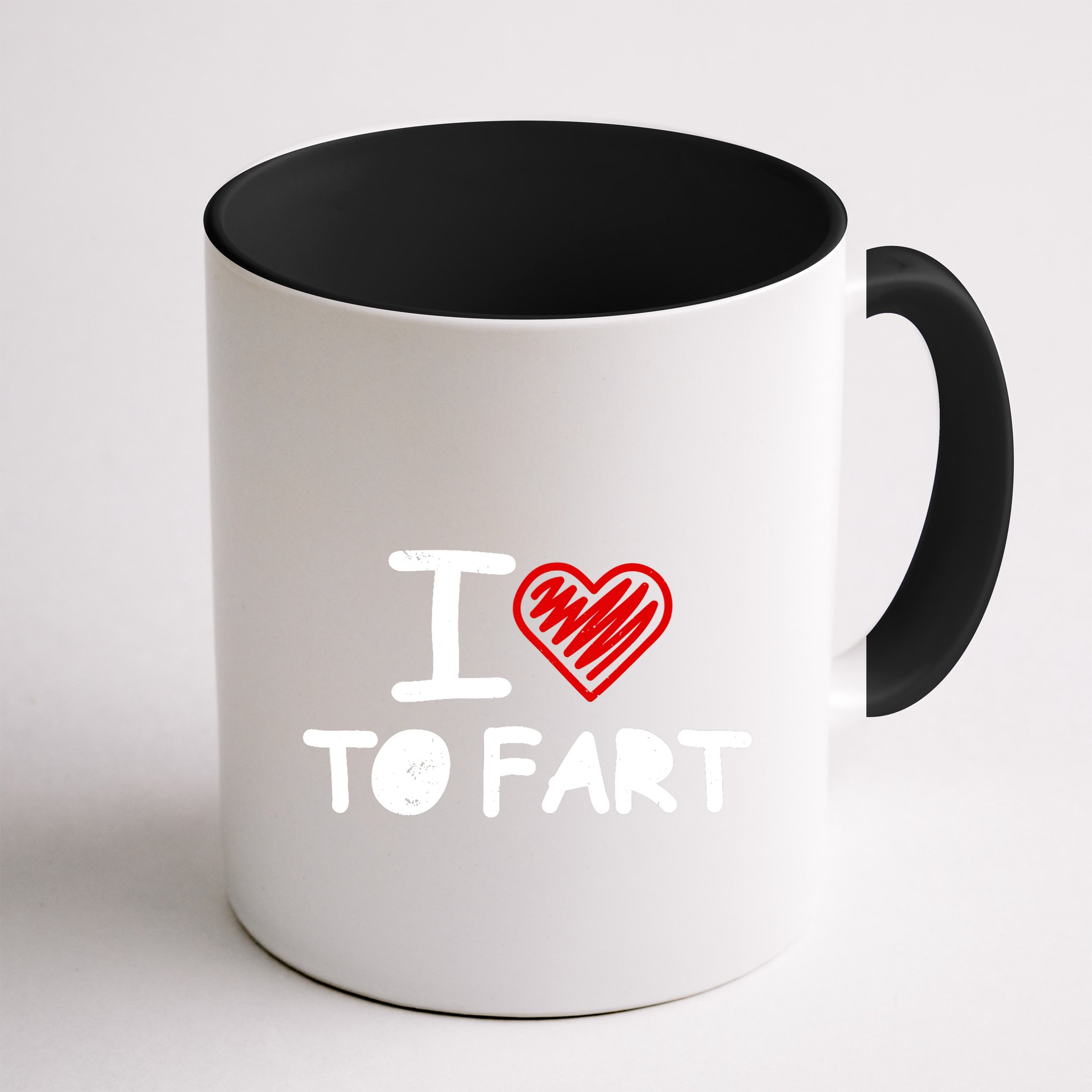 I Love To Fart Heart Farting Joke Gag Farter Funny Mug