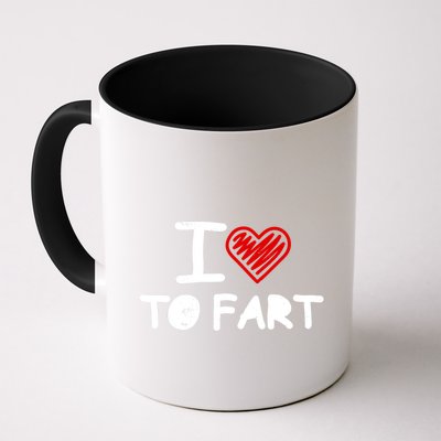 I Love To Fart Heart Farting Joke Gag Farter Funny Mug