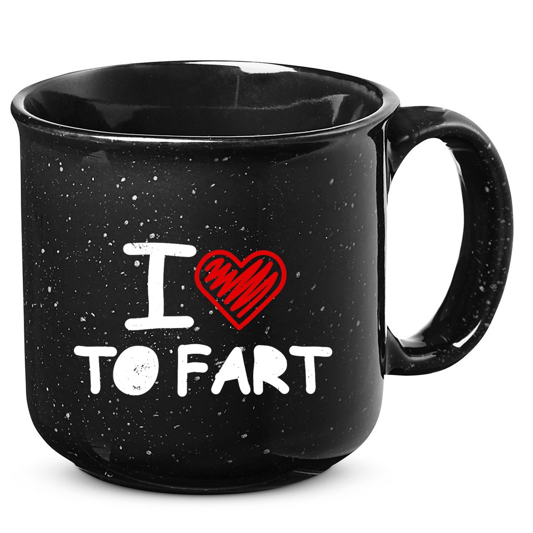 I Love To Fart Heart Farting Joke Gag Farter Funny 15oz Campfire Ceramic Mug