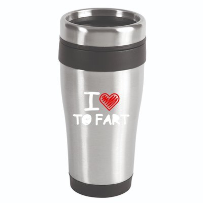 I Love To Fart Heart Farting Joke Gag Farter Funny 16oz Travel Tumbler