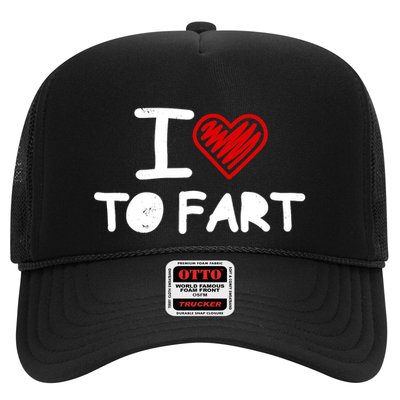 I Love To Fart Heart Farting Joke Gag Farter Funny Trucker Hat