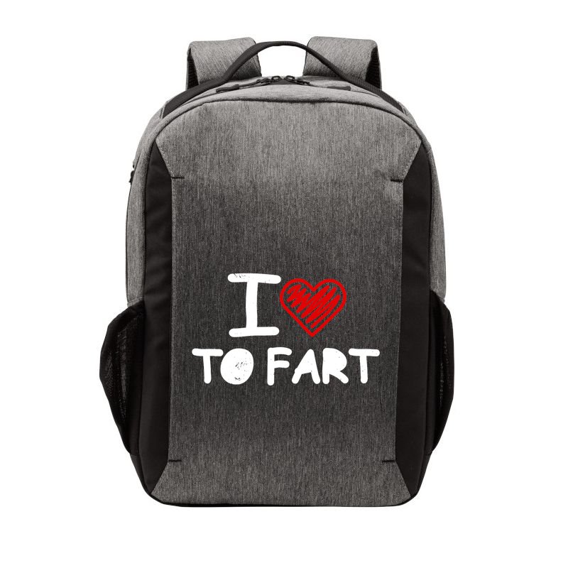 I Love To Fart Heart Farting Joke Gag Farter Funny Vector Backpack