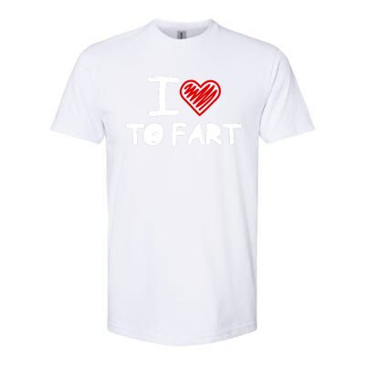 I Love To Fart Heart Farting Joke Gag Farter Funny Softstyle CVC T-Shirt