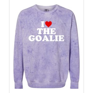 I Love The Goalie Heart Gift Colorblast Crewneck Sweatshirt