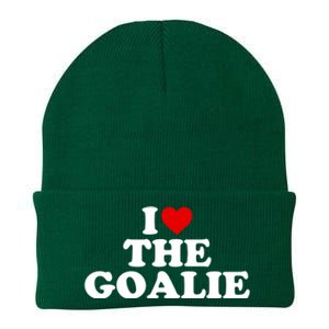 I Love The Goalie Heart Gift Knit Cap Winter Beanie