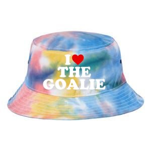 I Love The Goalie Heart Gift Tie Dye Newport Bucket Hat