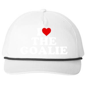 I Love The Goalie Heart Gift Snapback Five-Panel Rope Hat