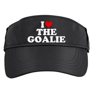 I Love The Goalie Heart Gift Adult Drive Performance Visor