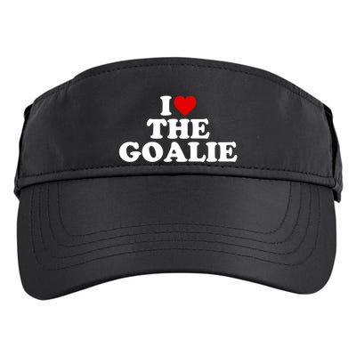 I Love The Goalie Heart Gift Adult Drive Performance Visor