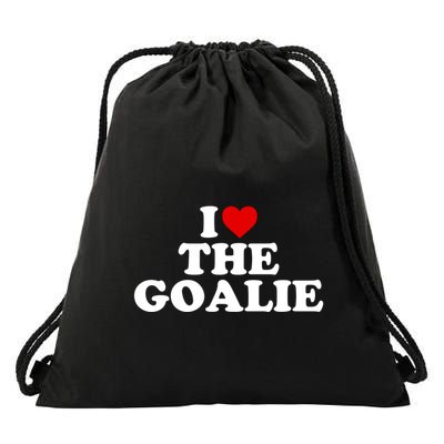 I Love The Goalie Heart Gift Drawstring Bag
